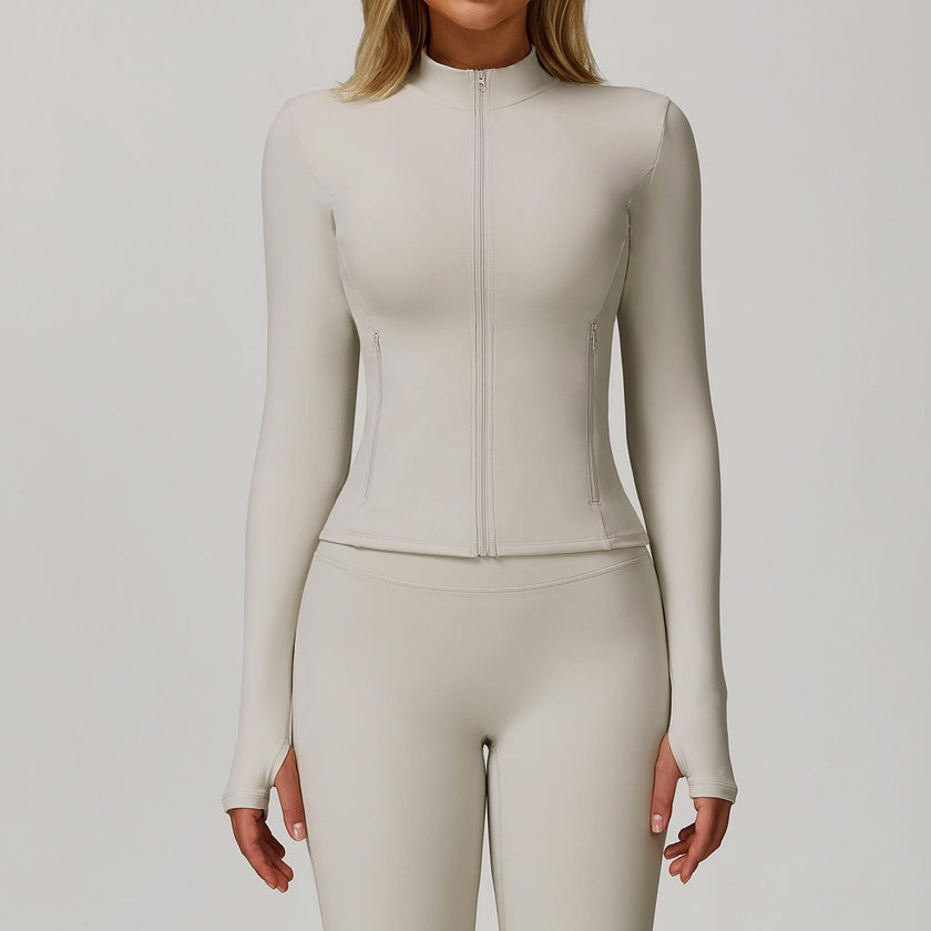 Women's Running Sports Outdoor Casual Zipper Jacket With Pocket